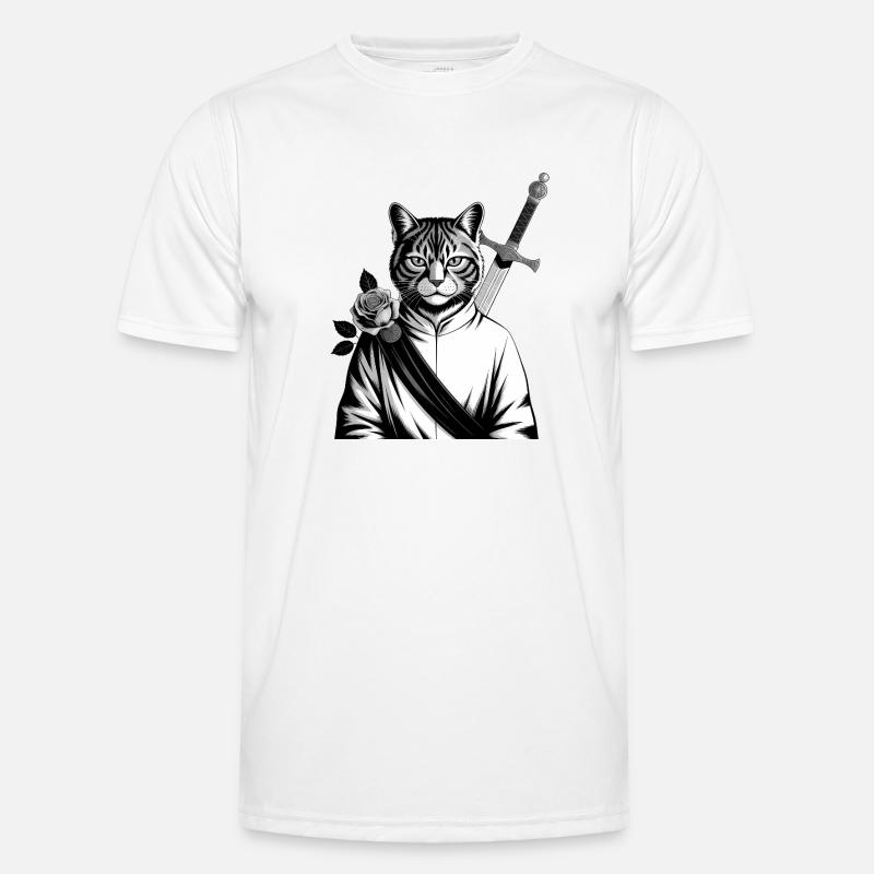 Le chat samourai, le chat Bushido T-shirt sport Homme
