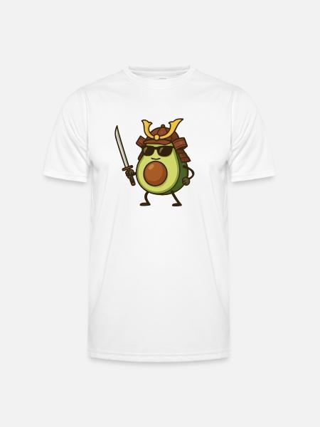 Avocado Samurai - Men's Functional T-Shirt - white