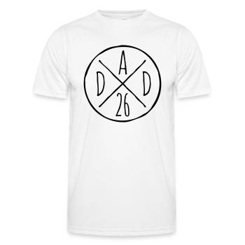 Dad 26 Vater Baby Papa 2026 Vatertagsgeschenk - Männer Funktions-T-Shirt - Weiß - Vorne - AI Model Male 178 dark (178cm)