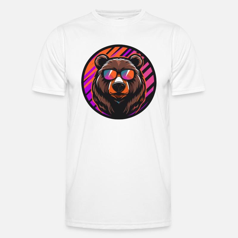 Bär Comic Cool Männer Funktions-T-Shirt