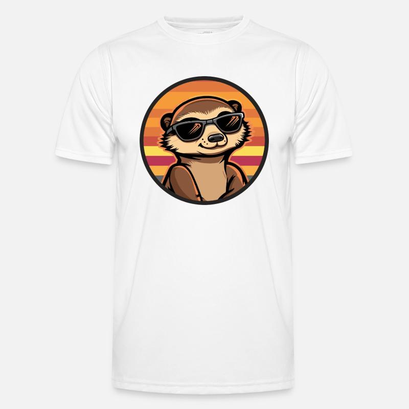 Meerkat Cool Comic - Men's Functional T-Shirt - white