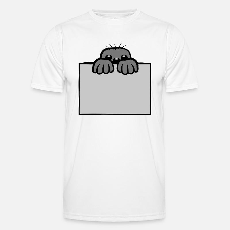 Mole shows shield - Men's Functional T-Shirt - white