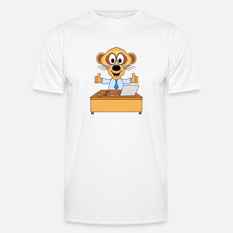 ERDMÄNNCHEN - ARBEIT - JOB - BERUF - MITARBEITER - Männer Funktions-T-Shirt - Weiß