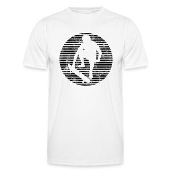 Skateboarder Skateboard Skater Skate Skateing - T-shirt sport Homme - blanc - Devant - AI Model Male 178 dark (178cm)