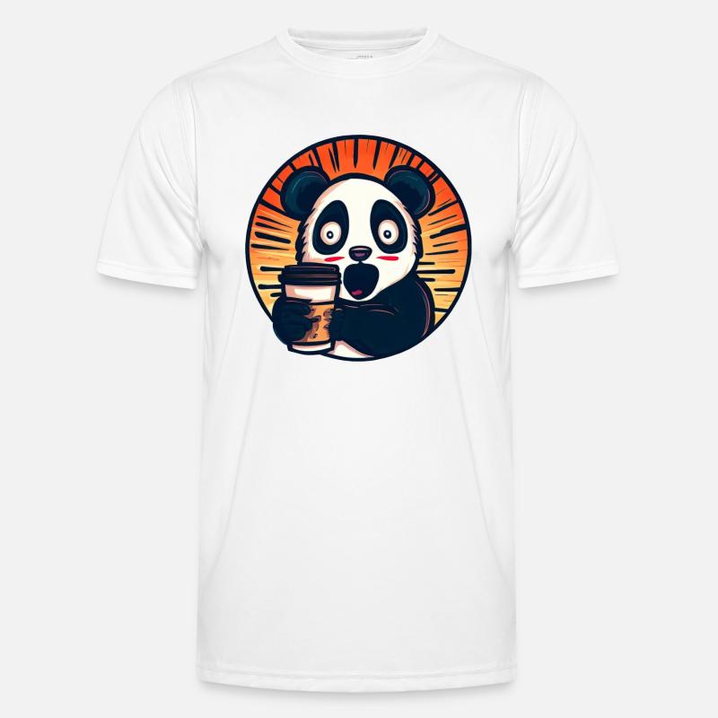 Panda Coffee Caféine Choc T-shirt sport Homme