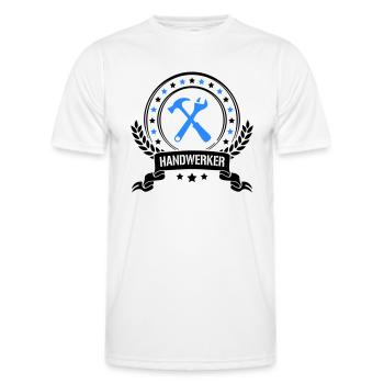 Handwerker - Männer Funktions-T-Shirt - Weiß - Vorne - AI Model Male 178 dark (178cm)