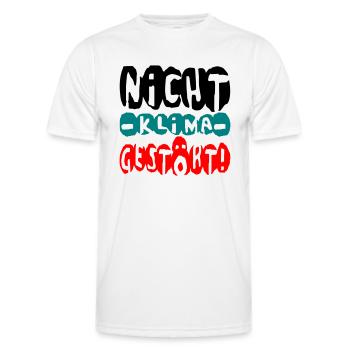 nicht klima gestört - Männer Funktions-T-Shirt - Weiß - Vorne - AI Model Male 178 dark (178cm)