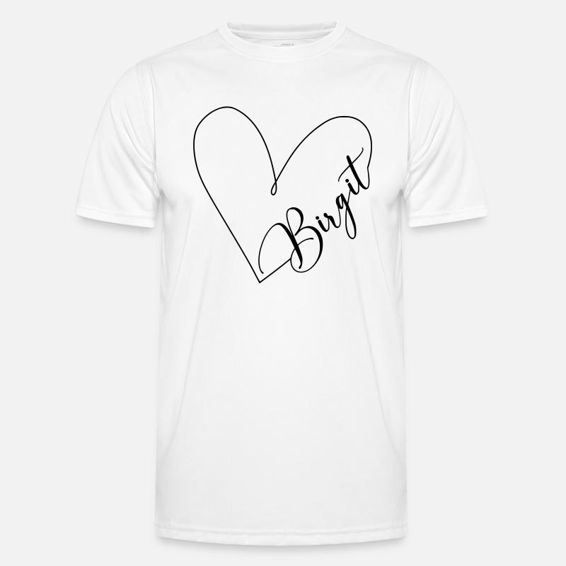 Birgit Name Herzlinie Männer Funktions-T-Shirt