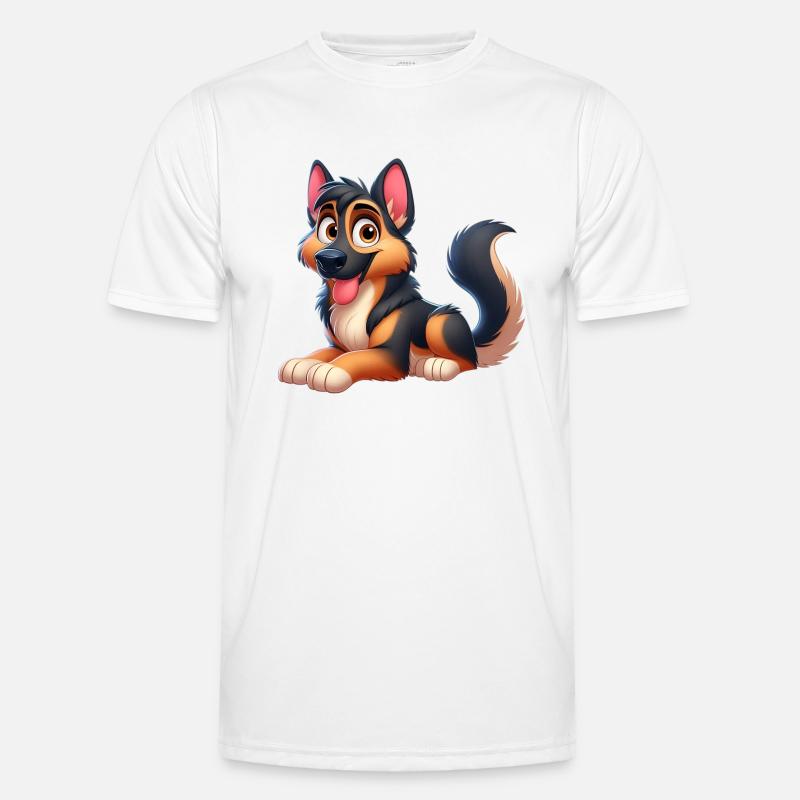 German Shepherd 10 - Men's Functional T-Shirt - white