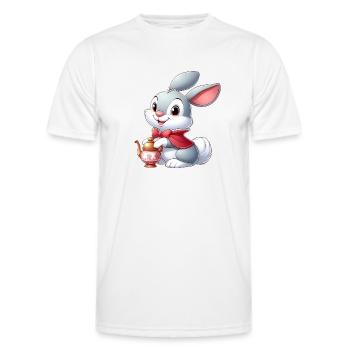 Rabbit 12 - Men's Functional T-Shirt - white - Front - AI Model Male 178 dark (178cm)