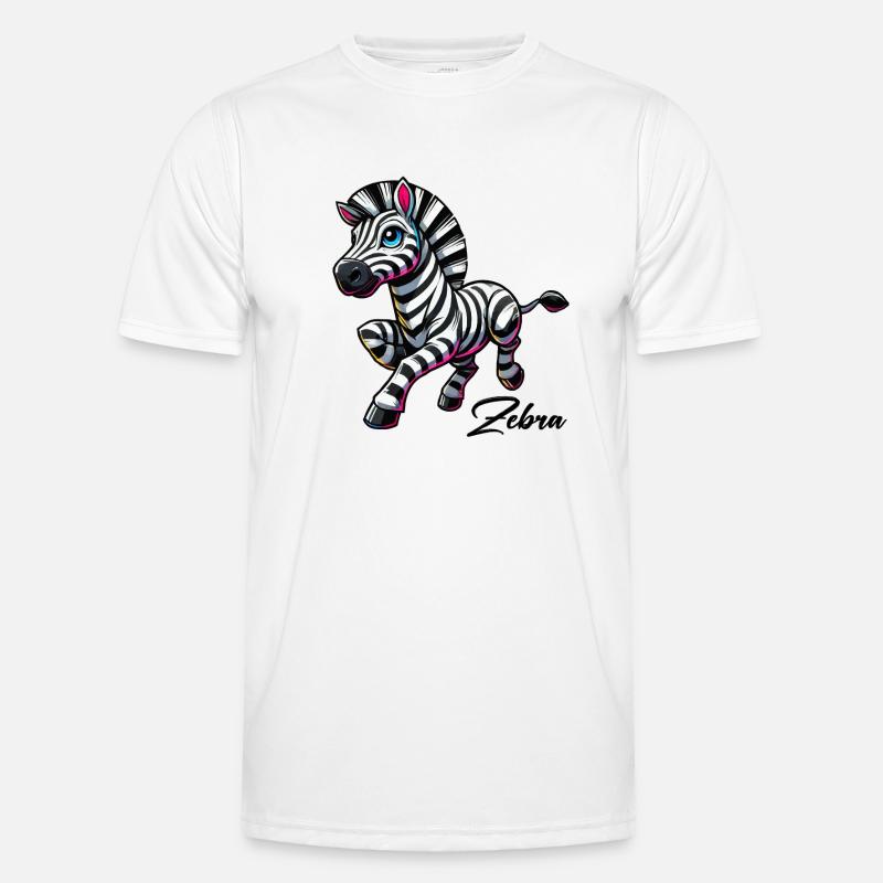 zebra comic - Men's Functional T-Shirt - white