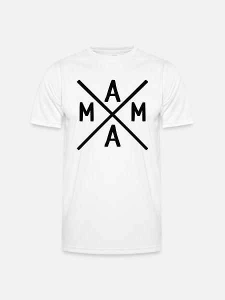 Mama - Männer Funktions-T-Shirt - Weiß
