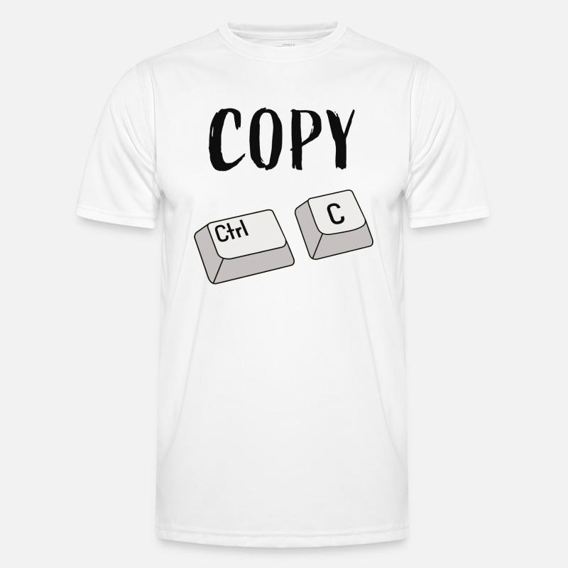 Ctrl C Copy - Men's Functional T-Shirt - white