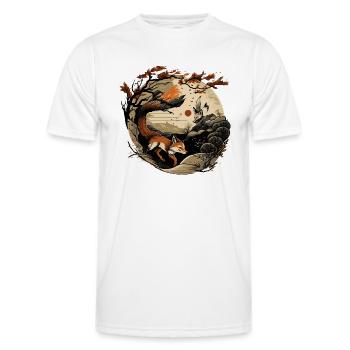 Fuchs 6 - Männer Funktions-T-Shirt - Weiß - Vorne - AI Model Male 178 dark (178cm)