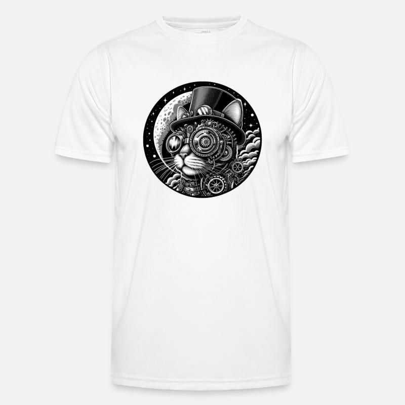 Steampunk Victorian Cat Men's Functional T-Shirt