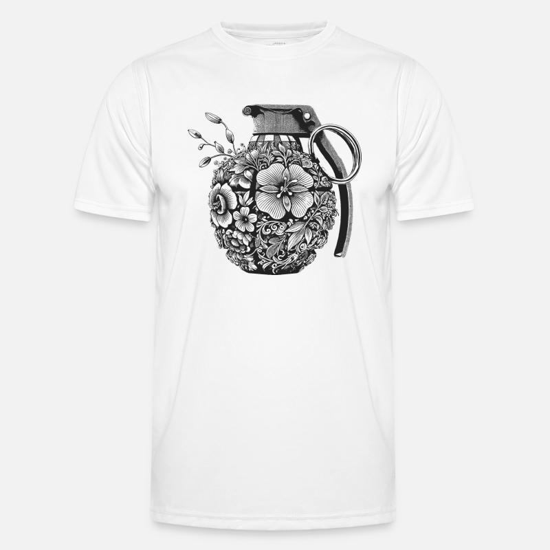 Blumen Granate Männer Funktions-T-Shirt