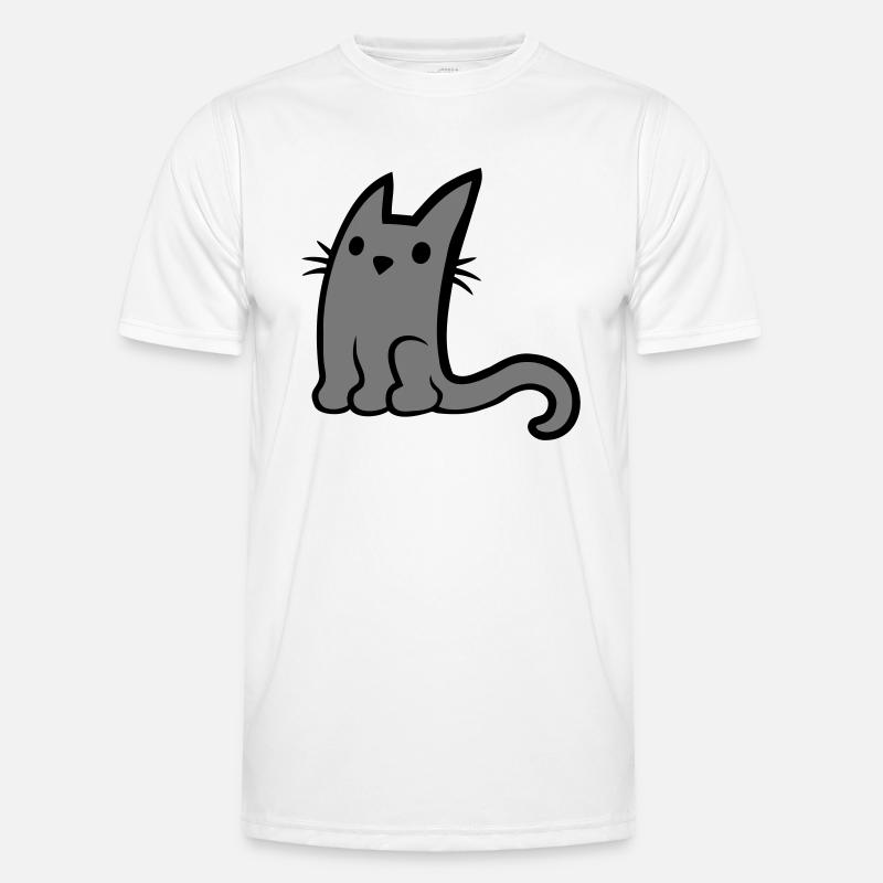 Mignon petit chat gris T-shirt sport Homme