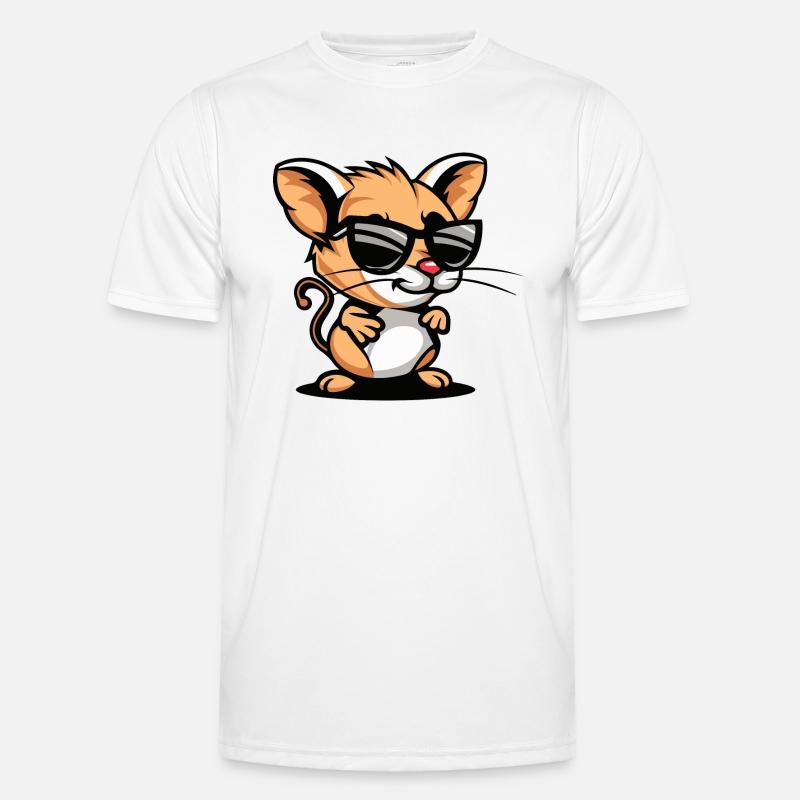 Mouse Comic Cool - Men's Functional T-Shirt - white