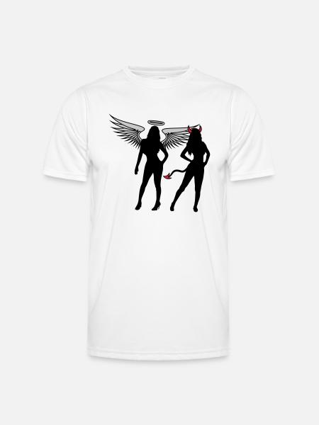 Angel Devil Girls - Men's Functional T-Shirt - white