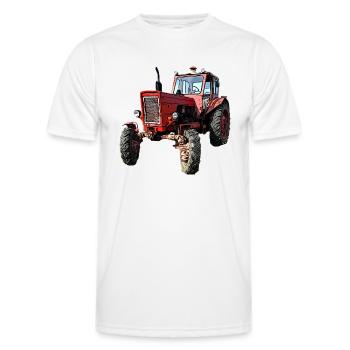 Traktor Belarus MTS 50 / 52 - Männer Funktions-T-Shirt - Weiß - Vorne - AI Model Male 178 dark (178cm)