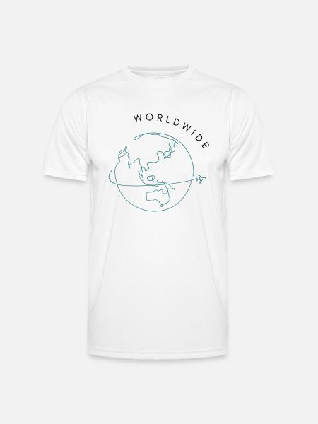 Weltweit reisen - Männer Funktions-T-Shirt - Weiß