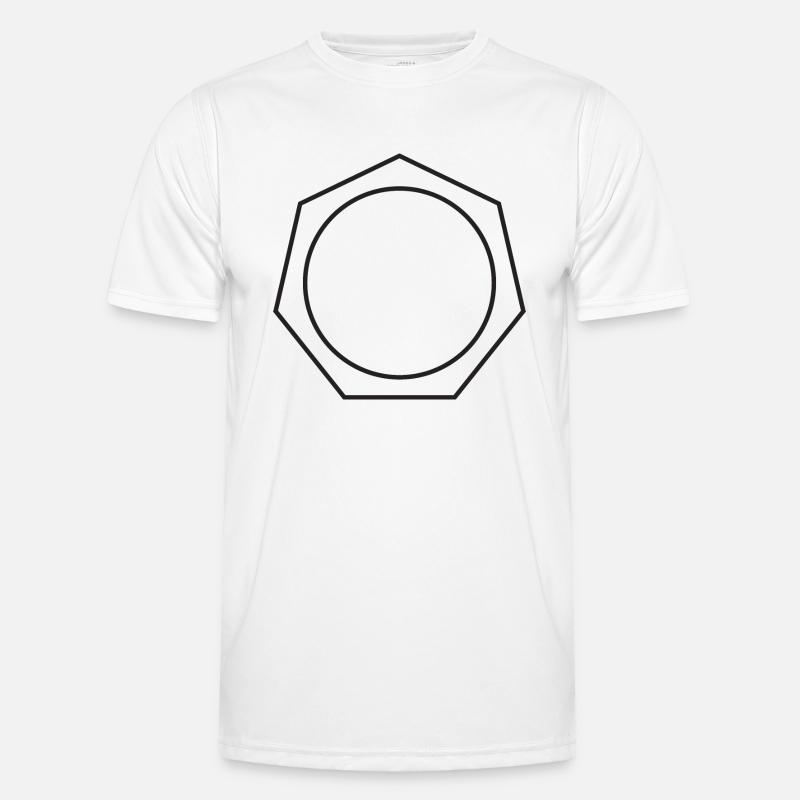Kreis im Siebeneck oder Mutter - Männer Funktions-T-Shirt - Weiß