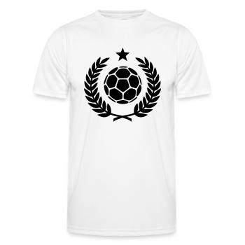 Laurel wreath (Handball) 01 - Men's Functional T-Shirt - white - Front - AI Model Male 178 dark (178cm)