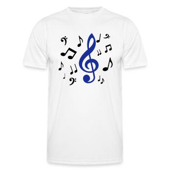 notes - T-shirt sport Homme - blanc - Devant - AI Model Male 178 dark (178cm)
