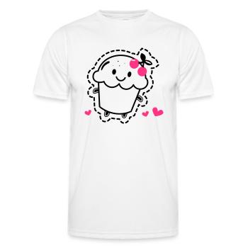 Muffin - Männer Funktions-T-Shirt - Weiß - Vorne - AI Model Male 178 dark (178cm)