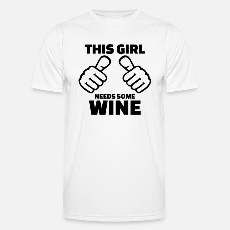 Wein - Männer Funktions-T-Shirt - Weiß