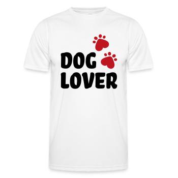 Dog - Men's Functional T-Shirt - white - Front - AI Model Male 178 dark (178cm)