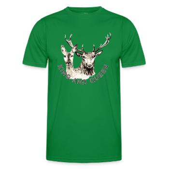 Cerf - T-shirt sport Homme - vert - Devant - AI Model Male 178 dark (178cm)