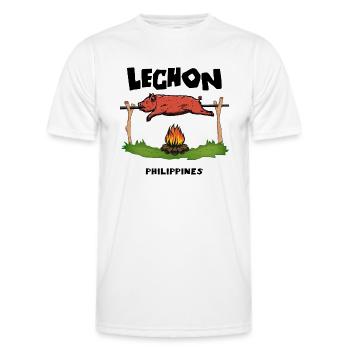Lechon Philippines Suckling Pig Cebu Manila Gift - Men's Functional T-Shirt - white - Front - AI Model Male 178 dark (178cm)
