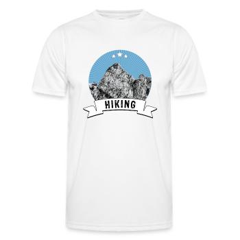 RANDONNÉE | Rocher - T-shirt sport Homme - blanc - Devant - AI Model Male 178 dark (178cm)