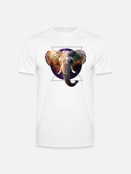 Space elephant - Men's Functional T-Shirt - white