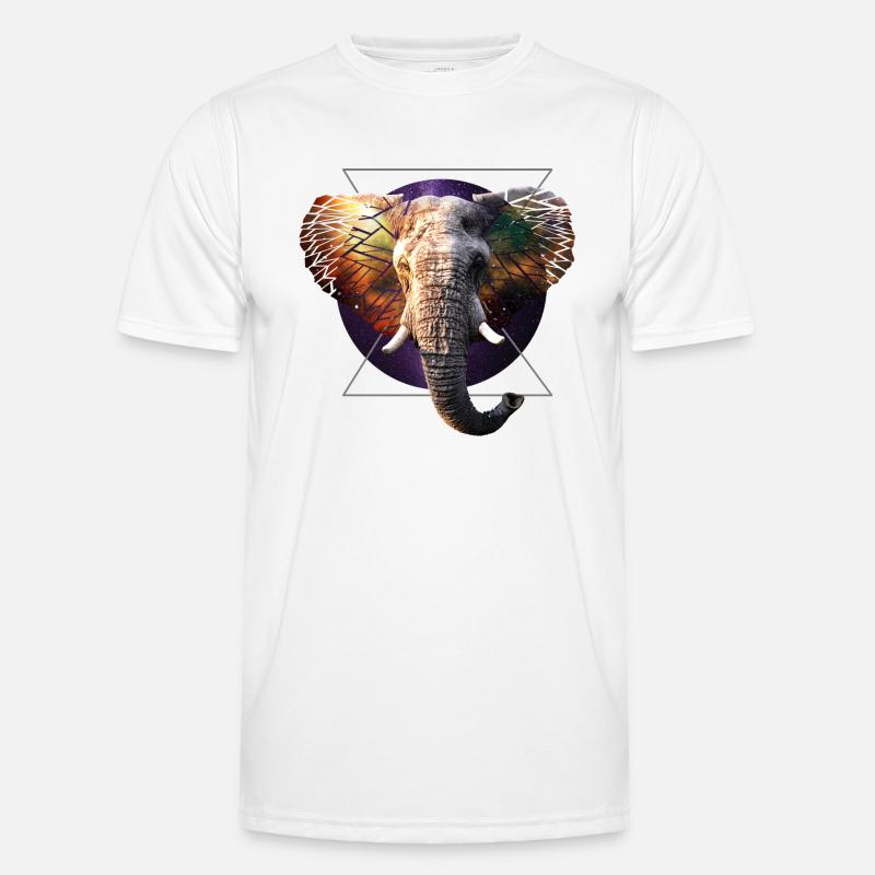 Space elephant - Men's Functional T-Shirt - white