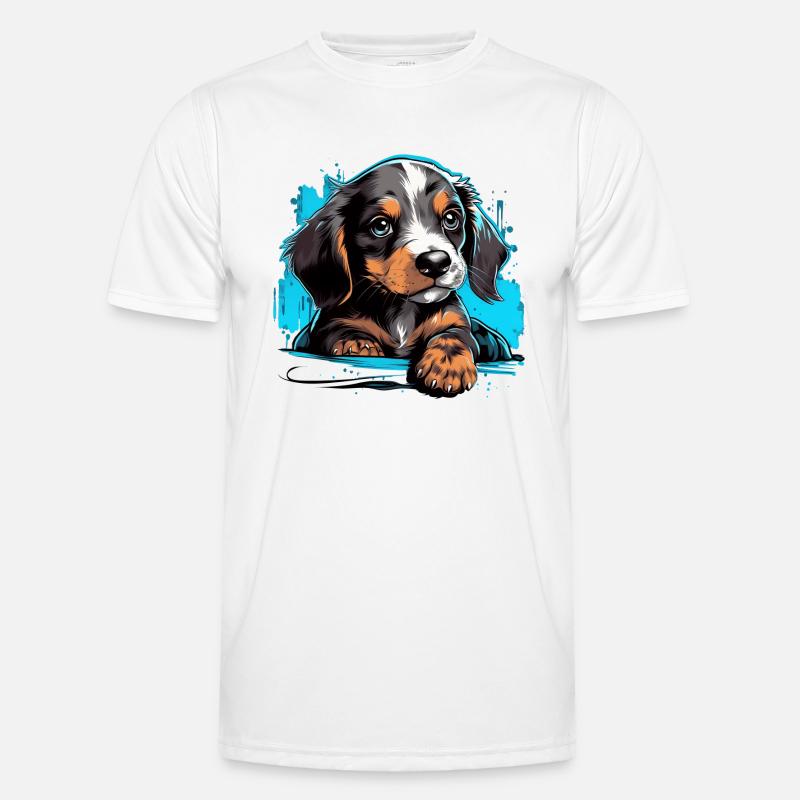 Chiot mignon T-shirt sport Homme