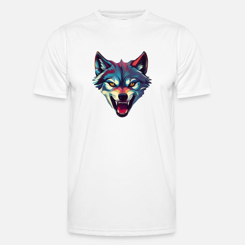 Wolf - Men's Functional T-Shirt - white