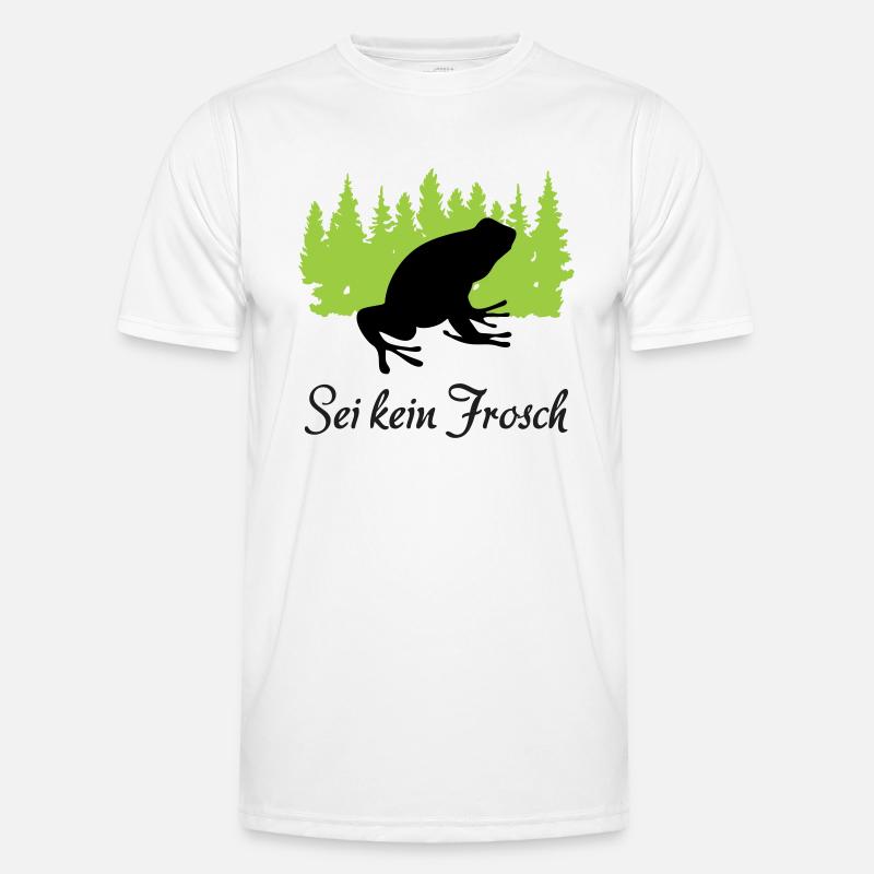 "Frecher Quaker: Sei kein Frosch" - Männer Funktions-T-Shirt - Weiß