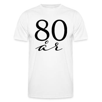 80 Jahre - Männer Funktions-T-Shirt - Weiß - Vorne - AI Model Male 178 dark (178cm)