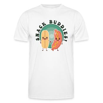 Snack Buddies! - Kawaii Hot Dog Duo Too Cute - Men's Functional T-Shirt - white - Front - AI Model Male 178 dark (178cm)