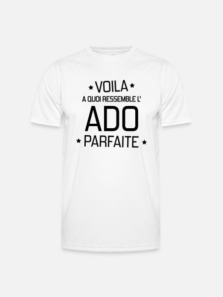 adolescent / enfant / ado / adolescente - T-shirt sport Homme - blanc