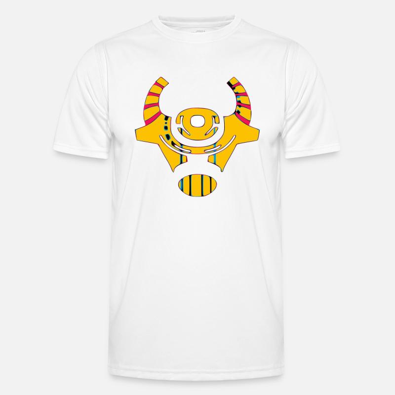 Stylized cow's head - Men's Functional T-Shirt - white