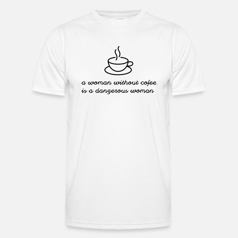 Frau ohne Kaffee - Männer Funktions-T-Shirt - Weiß