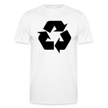 Recycler - Men's Functional T-Shirt - white - Front - AI Model Male 178 dark (178cm)