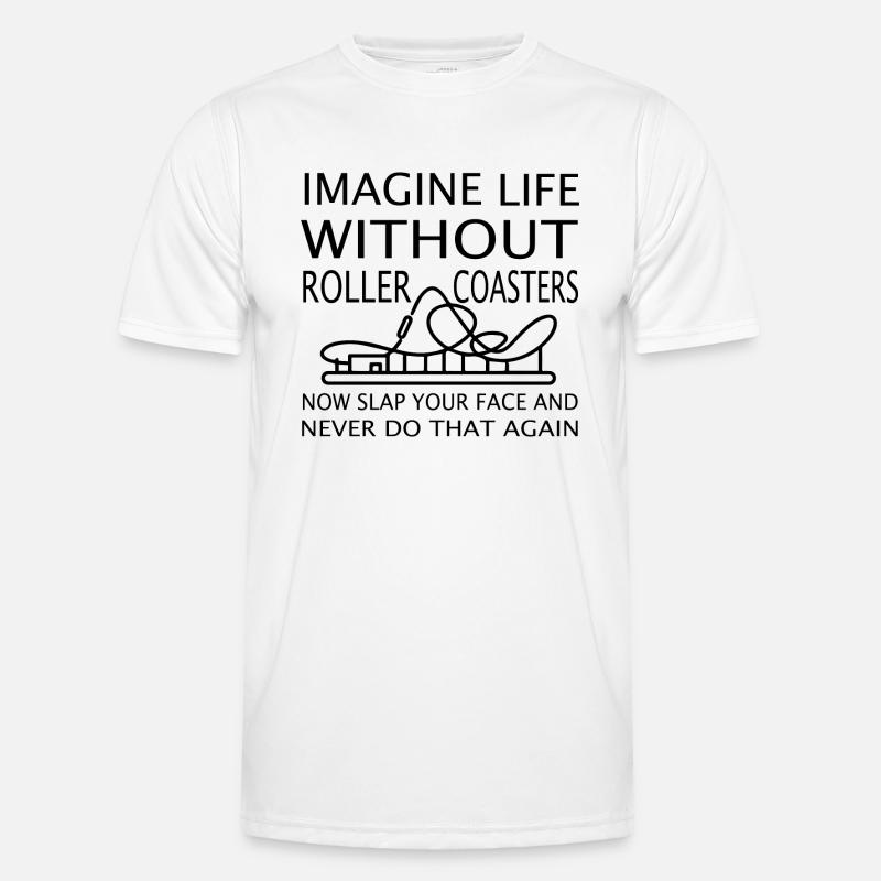 Rollercoaster Roller Coaster - Men's Functional T-Shirt - white