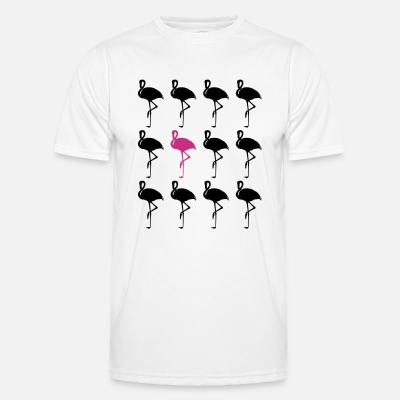 FLAMINGO MULTI - Men's Functional T-Shirt - white