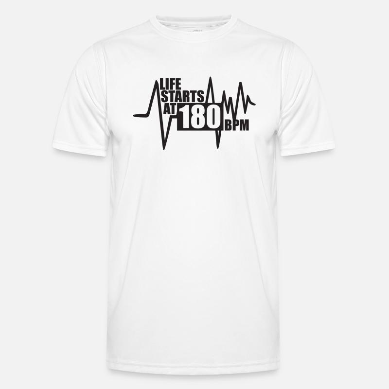 Das Leben beginnt bei 180 BPM Männer Funktions-T-Shirt