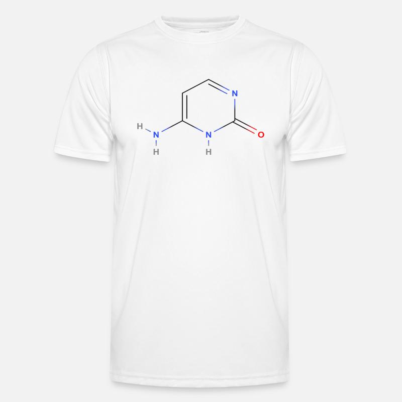 Cytosine Molecule - Colored Structural Formula Men's Functional T-Shirt