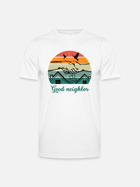 Good neighbor BW - Men's Functional T-Shirt - white